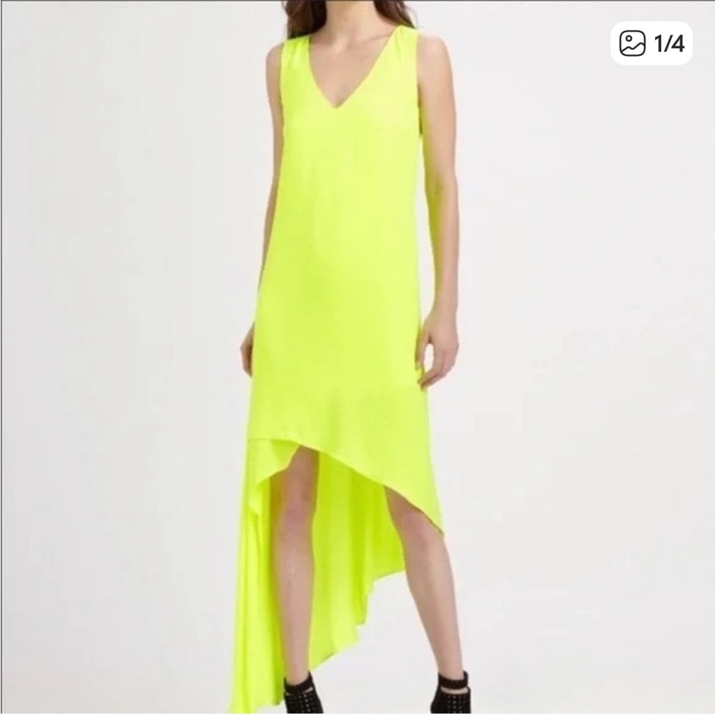 Bcbg Maxazria Neon Asymmetrical Dress